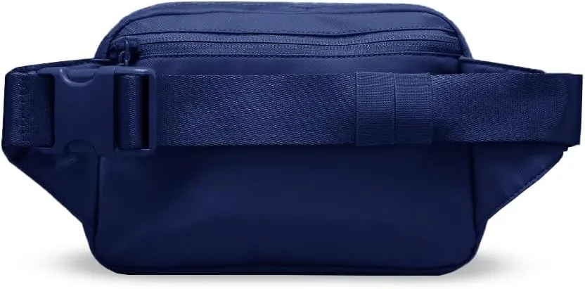 Small Fanny Pack 1L with 2-way Zipper for Women Girls Boys Teen, Mini Belt Bag with Adjustable Strap 53", Crossbody Bag for Travel Gym Running Hiking Cycling, Fashion Waist Bag Dark Blue