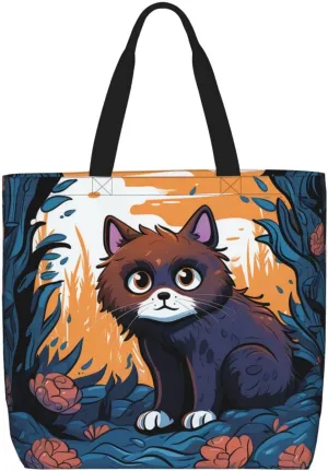 Tote Bag for Women Celestial Night Sky Shoulder Bag with Zipper Handbag Large Capacity Reusable Grocery Bag