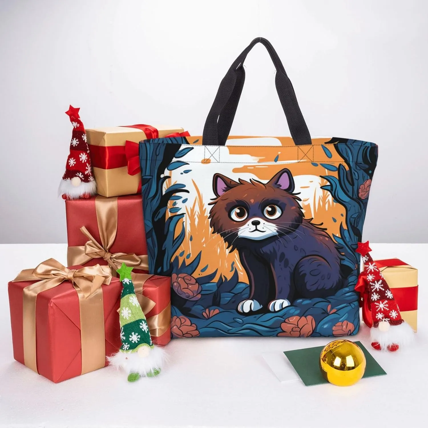 Tote Bag for Women Celestial Night Sky Shoulder Bag with Zipper Handbag Large Capacity Reusable Grocery Bag