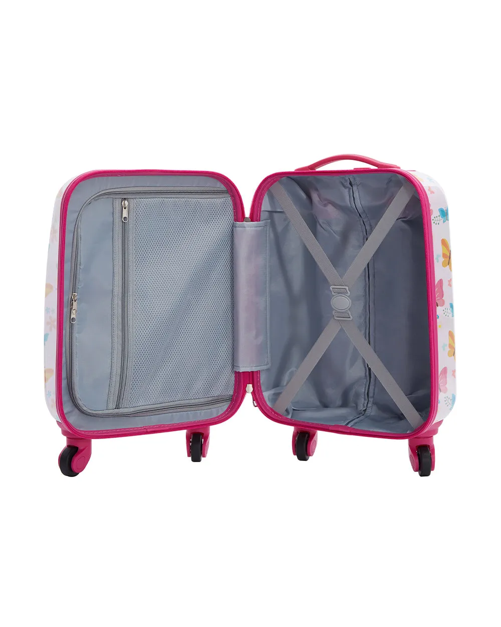 Travelers Club 5 Pieces Kids Luggage Set with 360Â° 4 Wheel Spinner System Butterfly