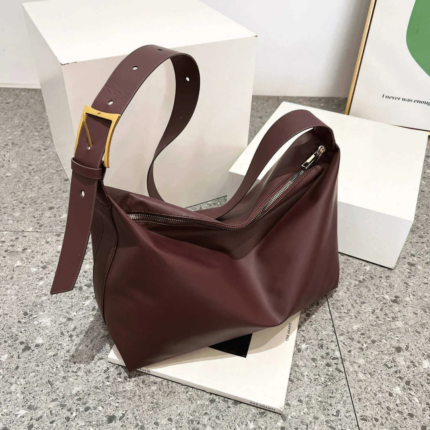 Urban Style Adjustable Strap PU Leather Handbag Crossbody Bag Shoulder Bag