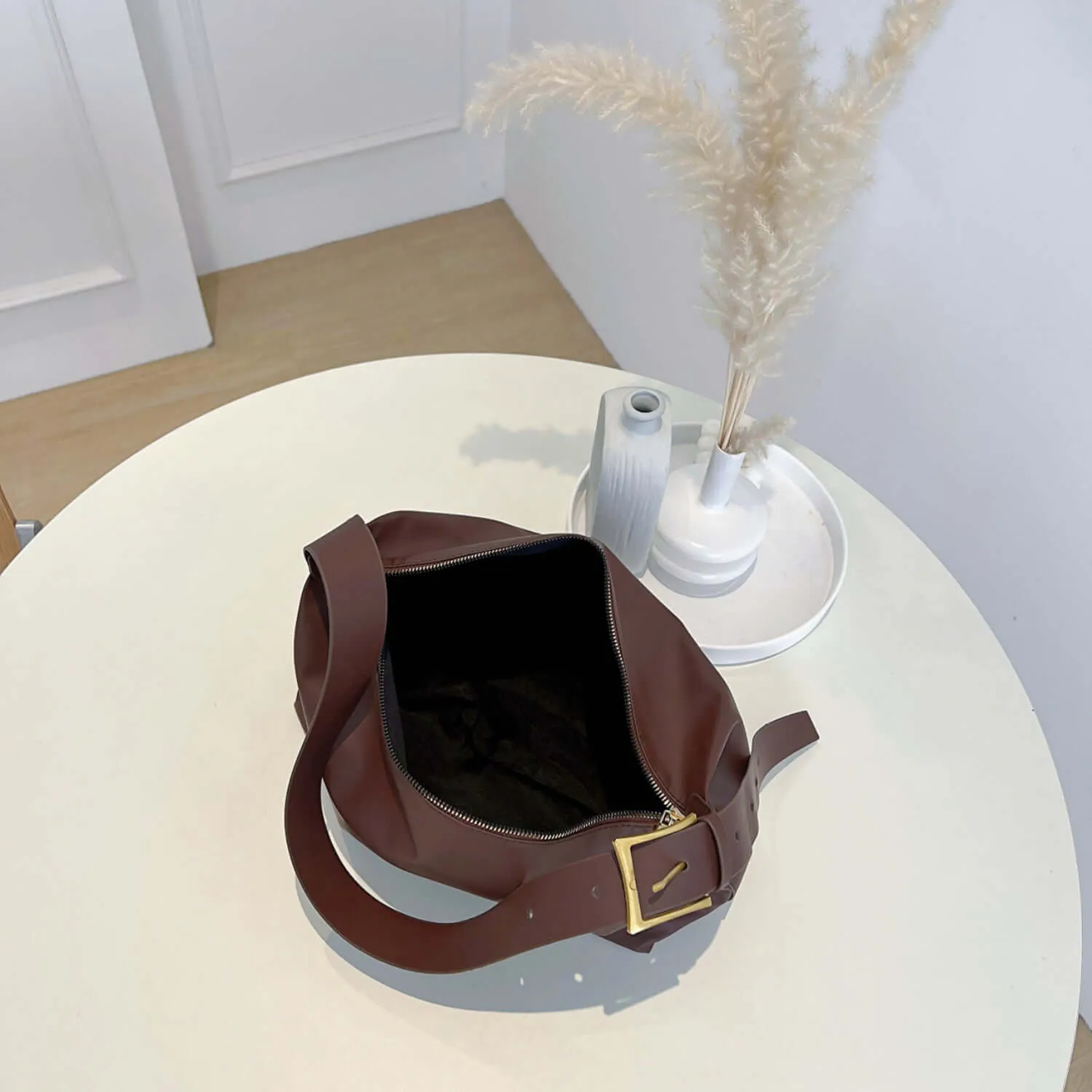 Urban Style Adjustable Strap PU Leather Handbag Crossbody Bag Shoulder Bag