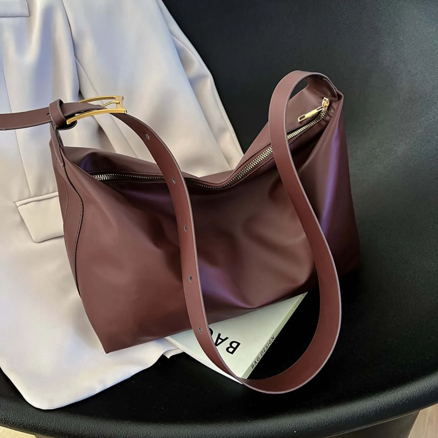 Urban Style Adjustable Strap PU Leather Handbag Crossbody Bag Shoulder Bag