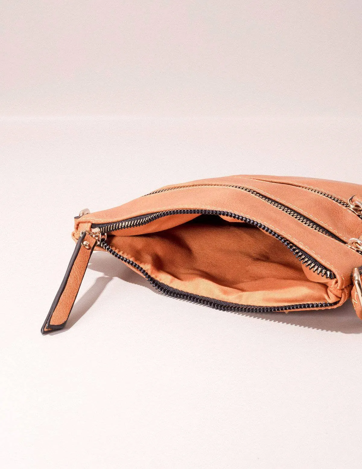 Vegan Leather Urban Crossbody Bag - Mustard