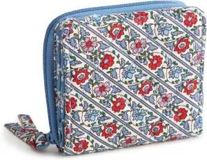 Vera Bradley Women's Premium Cotton Small Zip-Around Wallet