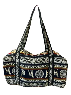 Vintage Static Woven Duffel Bag
