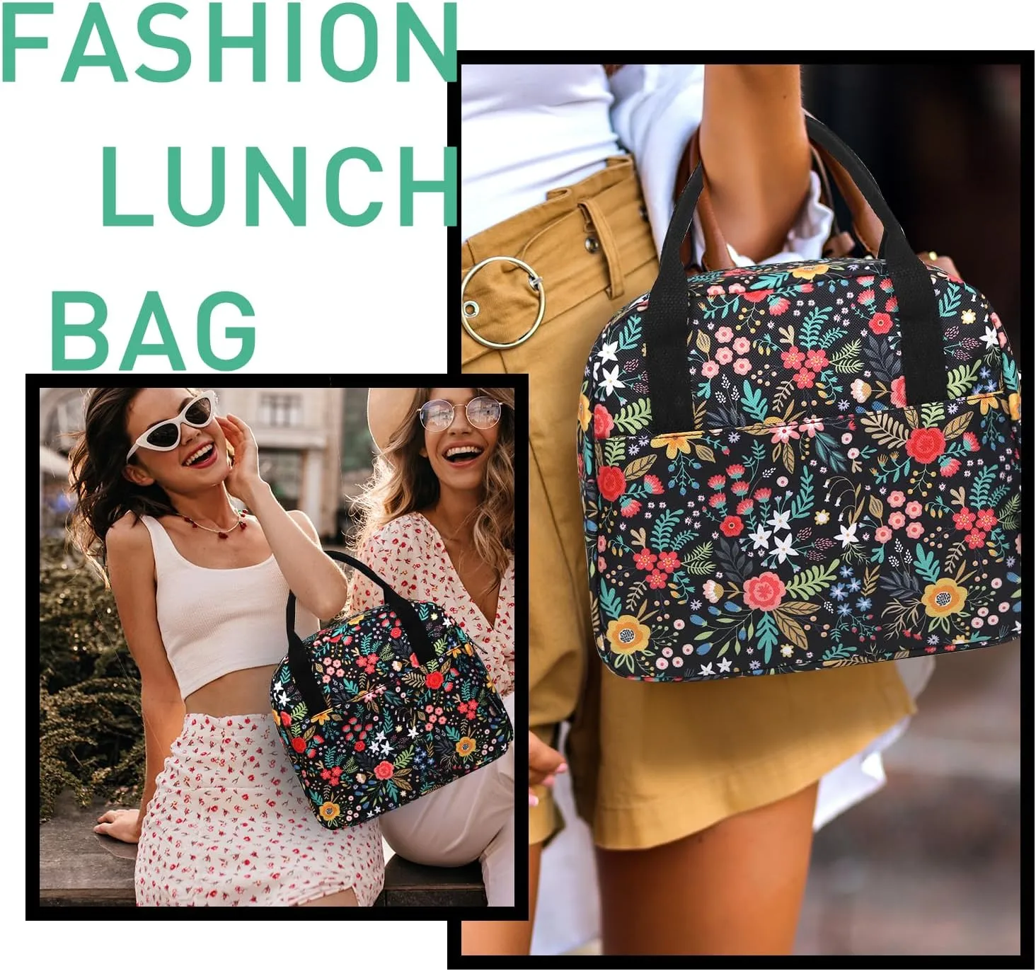 VLM Lunch Bag,Lunch Box for Women Men,Reusable Insulated Lunch Tote,Small Leakproof Cute Lunch Cooler with High Capacity for Work,Picnic,Camping