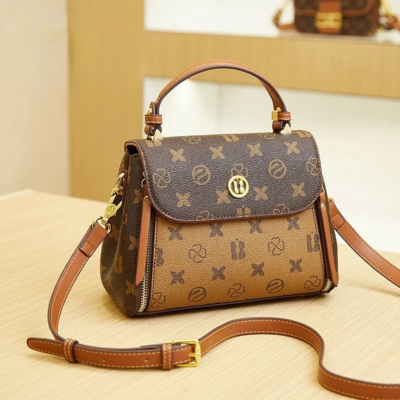 Women Classic Print Handbag Crossbody Shoulder Bag