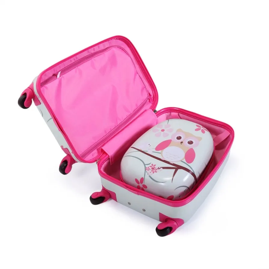 ZUN 2 PCS Kids Luggage Set, 12" Backpack and 16" Spinner Case with 4 Universal Wheels, Travel Suitcase W2181P160611